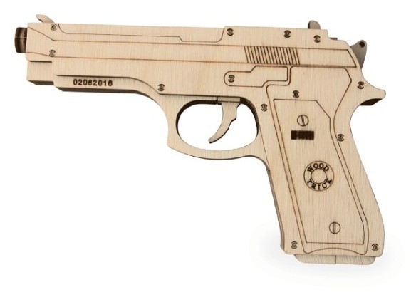 Деревянный 3D-конструктор Wood Trick - Пистолет