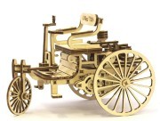 Деревянный 3D-конструктор Wood Trick - Первый автомобиль, Натуральный