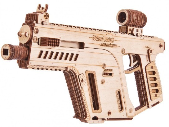 Деревянный 3D-конструктор Wood Trick - Штурмовая винтовка