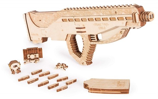 Деревянный 3D-конструктор Wood Trick - Штурмовая винтовка USG-2