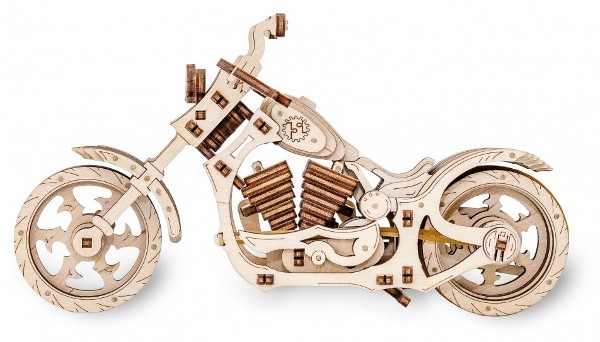 Деревянный 3D-конструктор EWA - Мотоцикл Cruiser