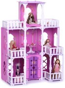 Кукольный дом с мебелью Krasatoys Дом «Малика», Розовый