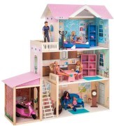 Кукольный дом с мебелью Paremo Розали Гранд, Розовый