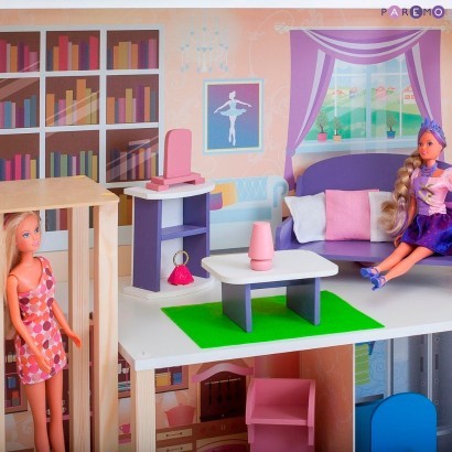 Кукольный дом с мебелью Paremo Грация (17 предметов)