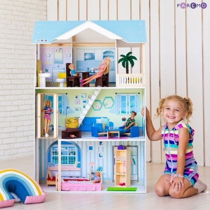 Кукольный дом с мебелью Paremo Лацио (16 предметов)