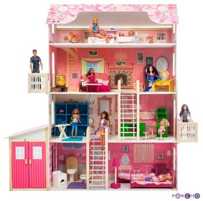 Кукольный дом с мебелью Paremo Нежность (28 предметов)