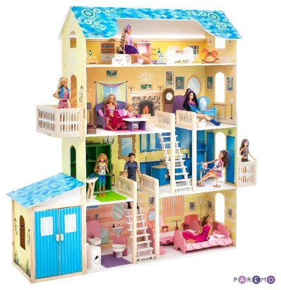 Кукольный дом с мебелью Paremo Лира (28 предметов)