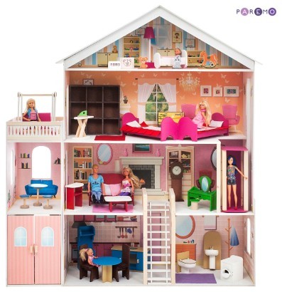 Кукольный дом с мебелью Paremo Мечта (31 предмет)